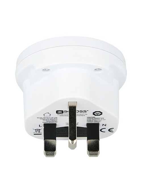 Adaptador mundial a reino unido con usb skross 1500267