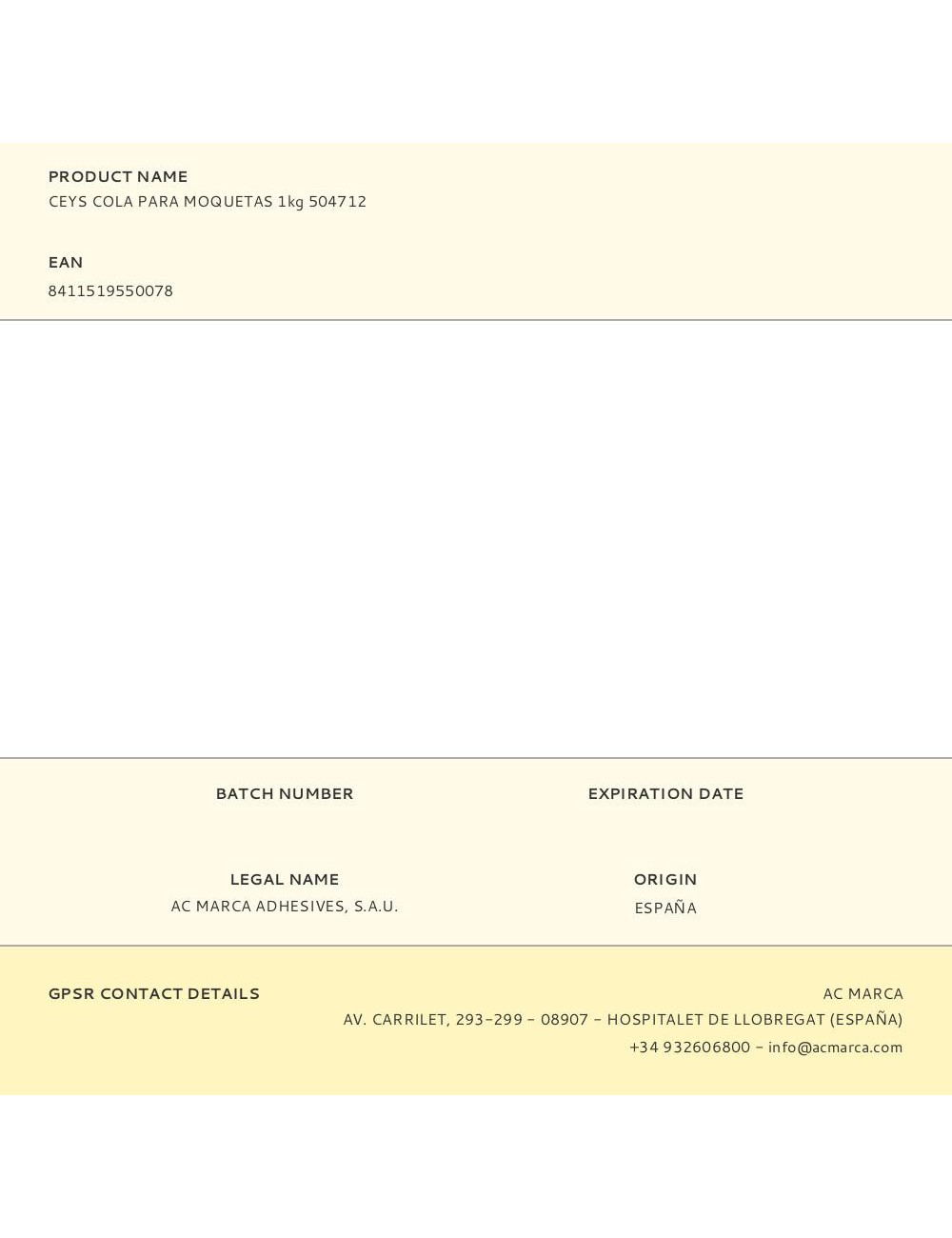 Cola especial para moquetas 1 kg