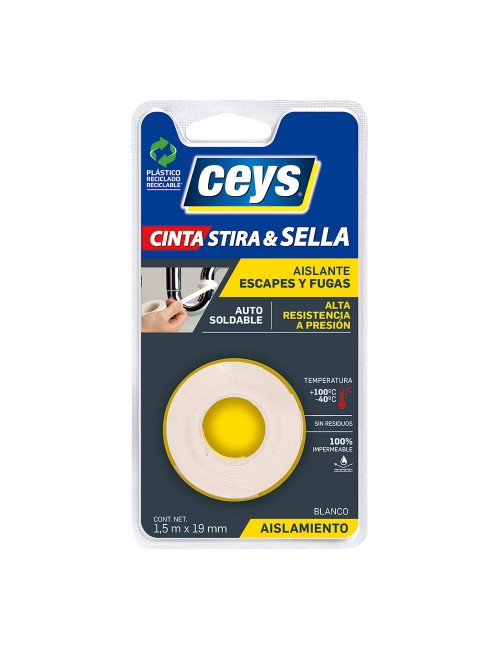 Cinta de reparación stira & sella blanco 19 mm x 1,5 m