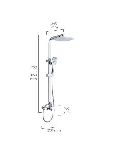 Conjunto de ducha serie altea