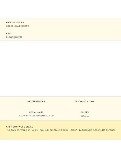 Cierre leva pequeño