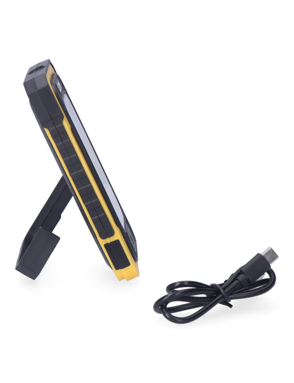 Linterna led cob solar force, recargable, con gancho e imán, 10 w 750 lm