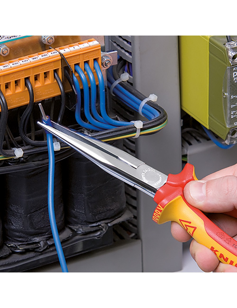 Alicates de boca de cigueña recto 200 x 56 x 19 mm