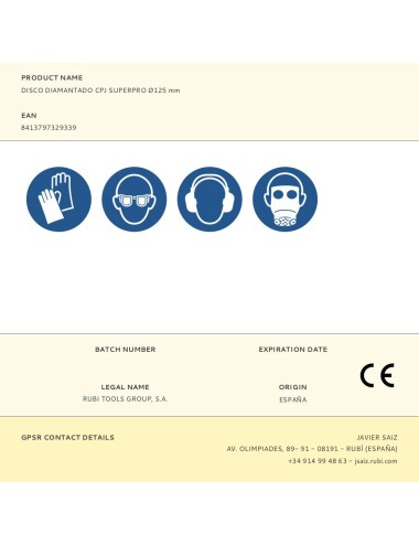 Disco diamantado cpj superpro ø125 mm