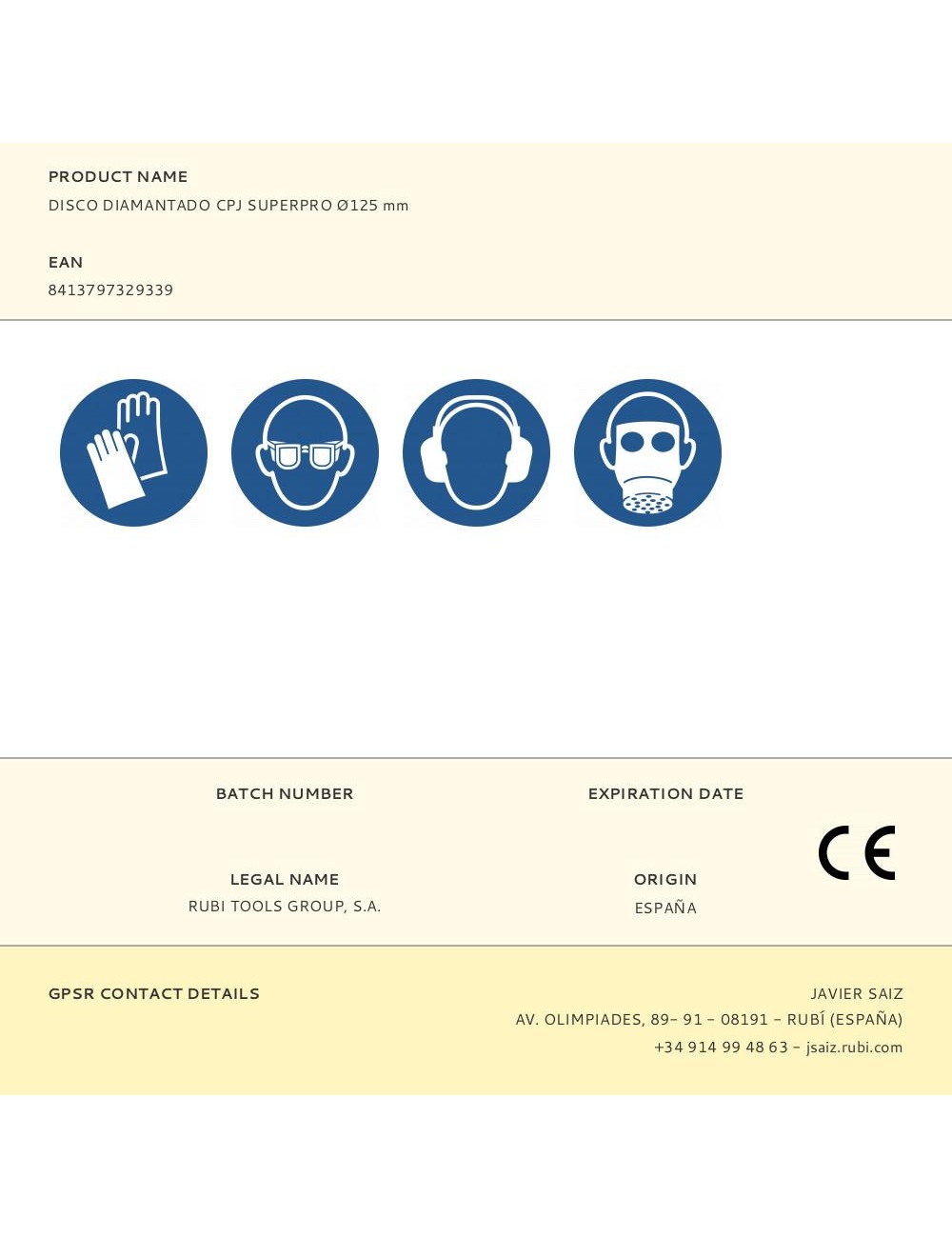 Disco diamantado cpj superpro ø125 mm