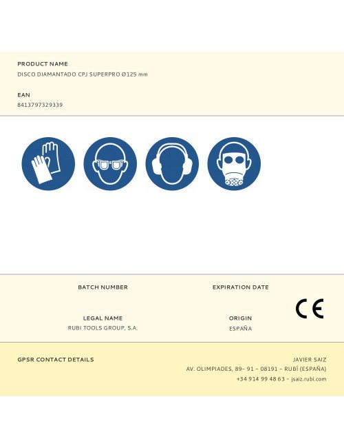 Disco diamantado cpj superpro ø125 mm