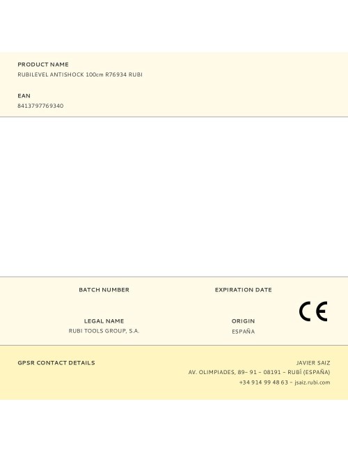 Rubilevel antishock 100cm r76934 rubi