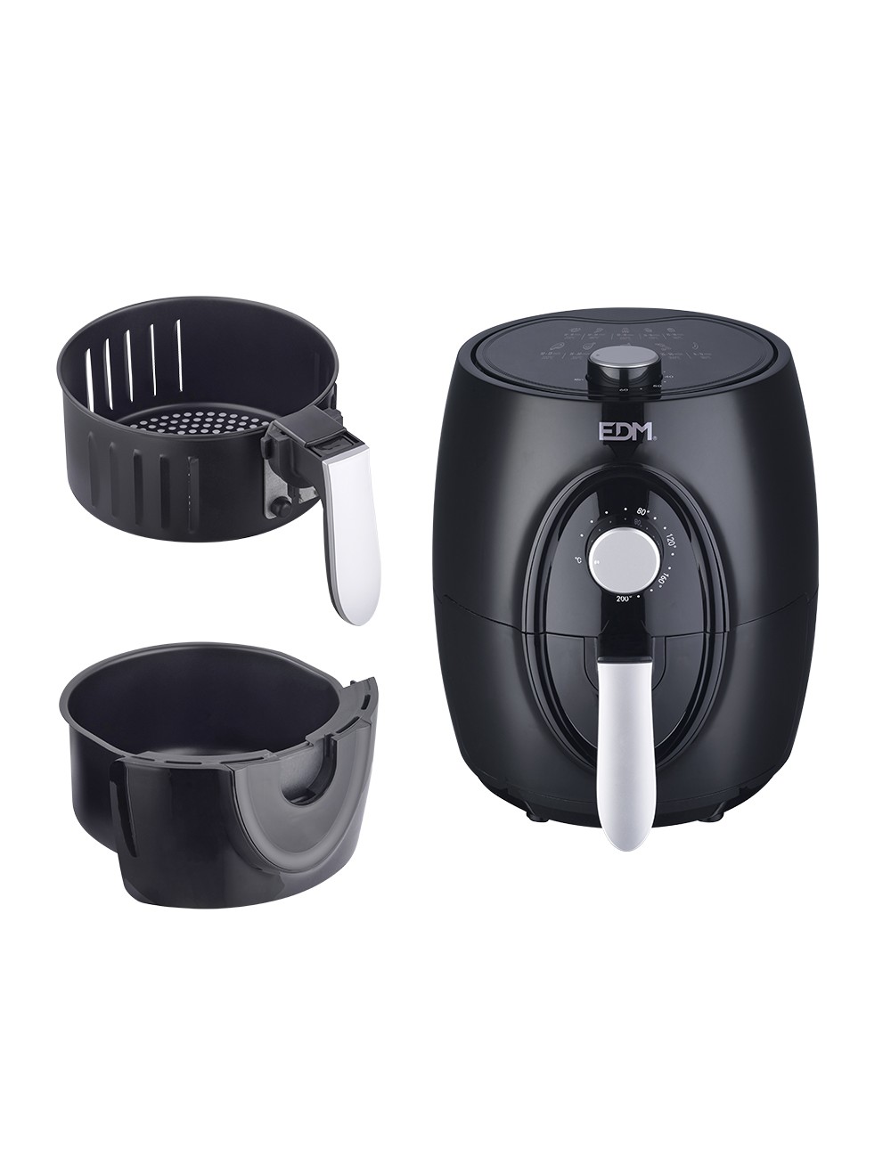 Freidora de aire 3,6 l 1400 w con cesta *** promoción regalo 1 ud ref. 07788 - papel freidora de aire ø17 cm 100 uds ***