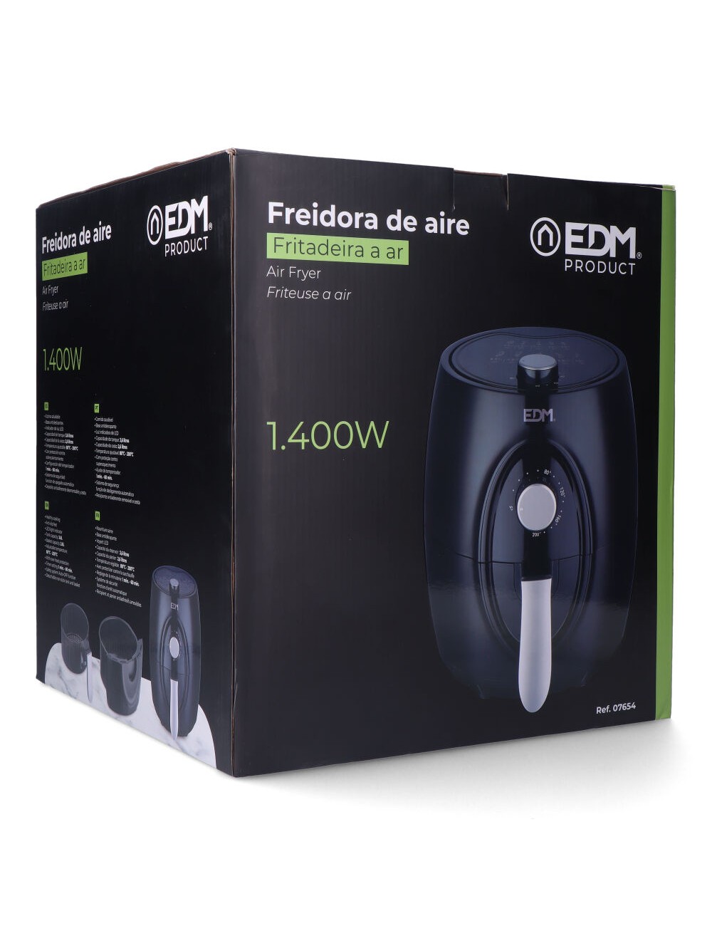 Freidora de aire 3,6 l 1400 w con cesta *** promoción regalo 1 ud ref. 07788 - papel freidora de aire ø17 cm 100 uds ***