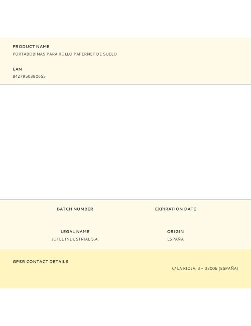 Portabobinas para rollo papernet de suelo