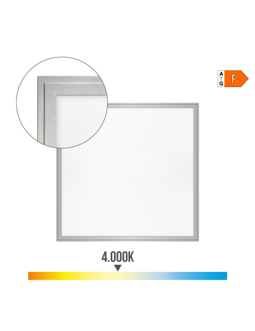 Panel led 40 w 4000 k 4300 lm luz dia 59,5 x 59,5 x 3,5 cm