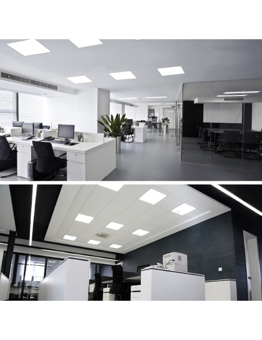 Panel led 40 w 4000 k 4300 lm luz dia 59,5 x 59,5 x 3,5 cm