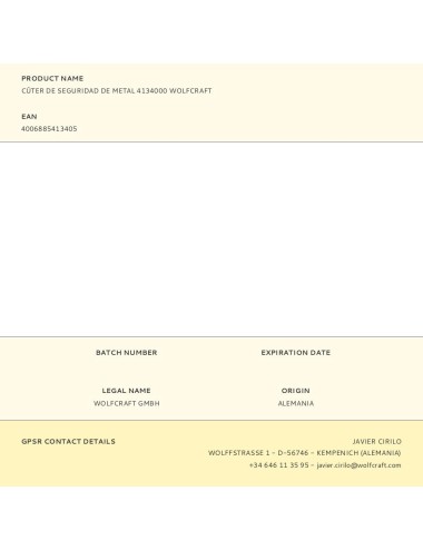 Cúter de seguridad de metal