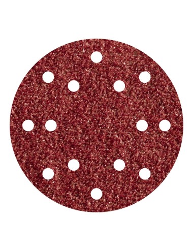 Discos adhesivos de lijar corindón, para exc., ø150 mm, grano80, set 5 uds