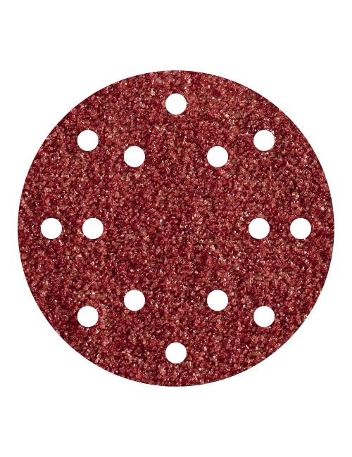 Discos adhesivos de lijar corindón, para exc., ø150 mm, grano80, set 5 uds