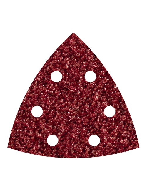 Hojas abrasivas adhesivas de corindón, 95 mm, grano40 delta, set 5 uds