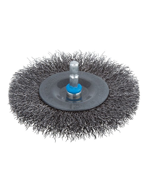 Cepillo de disco de alambre de acero vástago hexagonal ø100 x 10 mm