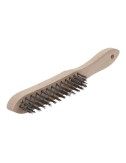 Cepillo manual de alambre de acero, modelo de madera, 35 x 280 x 39 mm