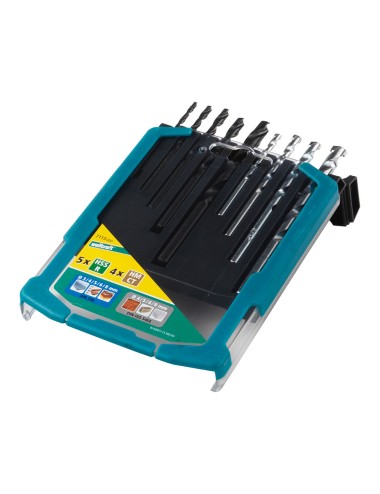 Brocas para metales y piedra, juego de 9 piezas