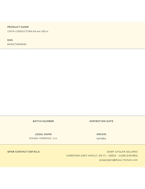 Cinta conductora 40 mm 200 m