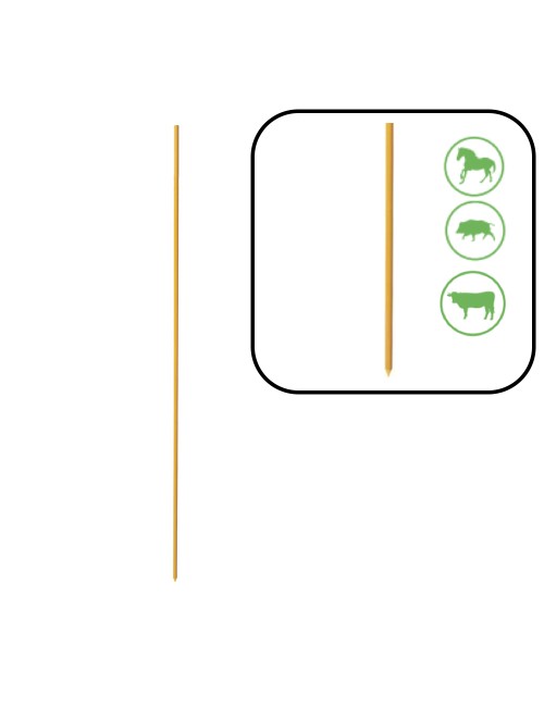 Pack 50 piquetas fibra amarilla 120 cm