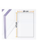 Placa policarbonato transparente 4mm - 29x43cm.