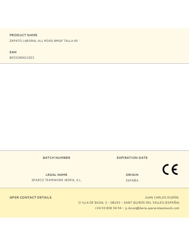 Zapato laboral all road bmgf talla 45