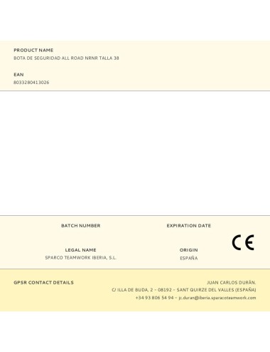 Bota de seguridad all road nrnr talla 38