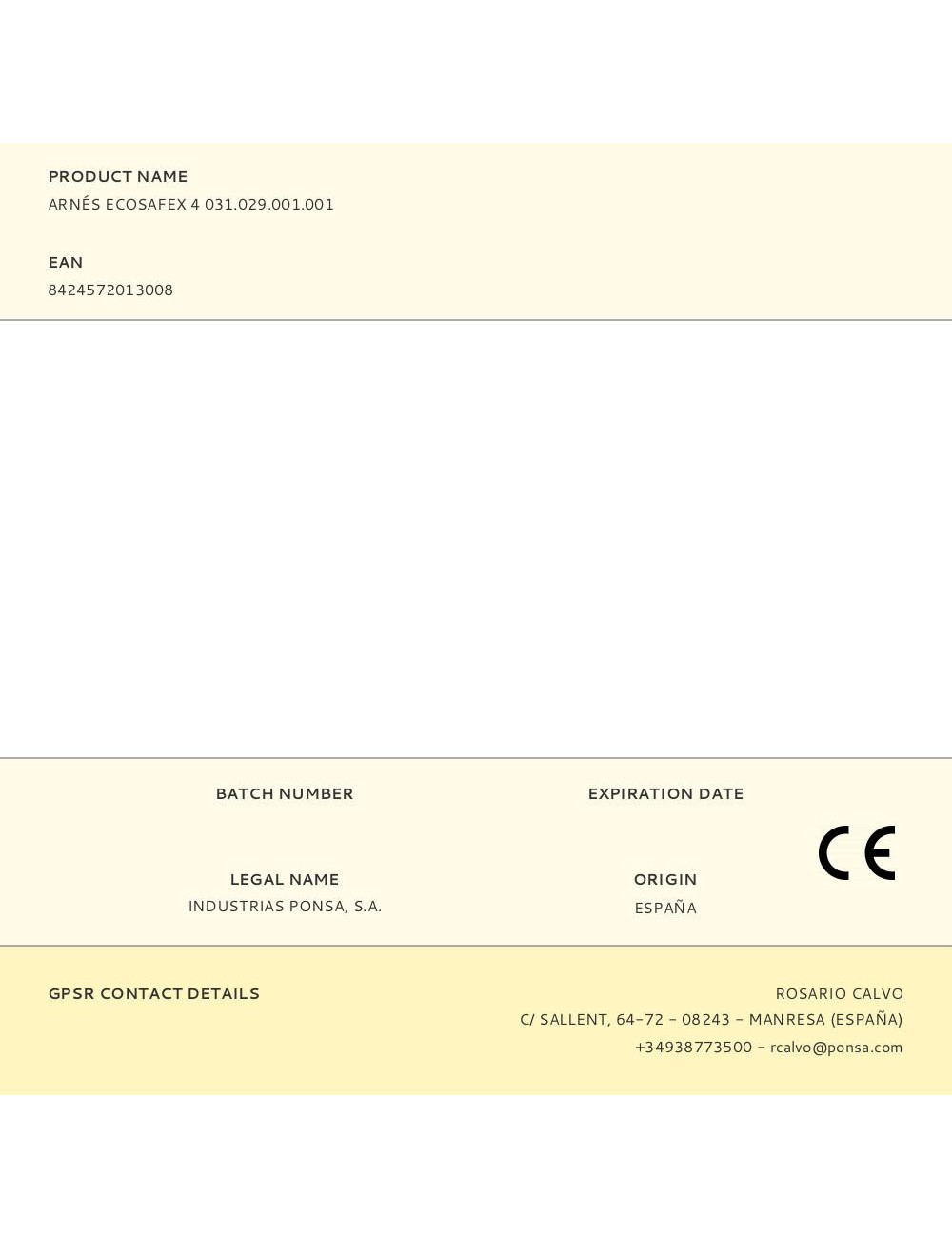 Arnés ecosafex 4 031.029.001.001