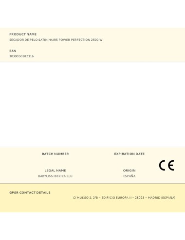 Secador de pelo satin hair5 power perfection 2500 w