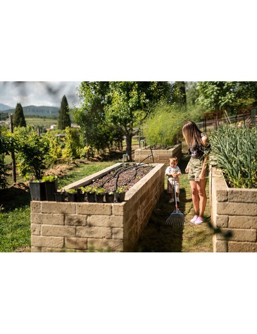 Rastrillo para follaje regulable, con mango telescópico, 1,28 -1,6 m