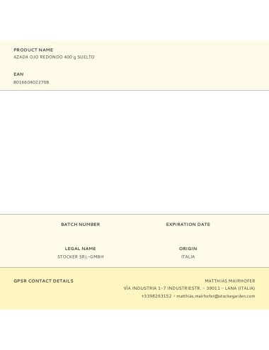 Azada ojo redondo 400 g suelto