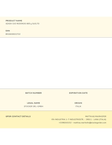 Azada ojo redondo 800 g suelto