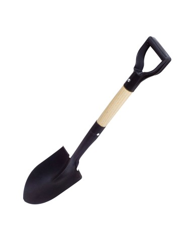 Pala de acero con mango de madera