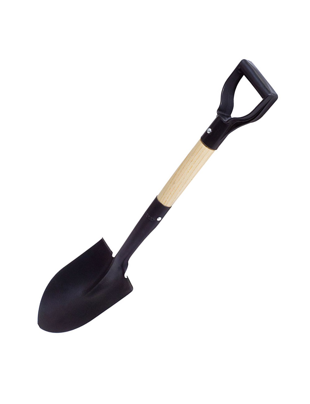 Pala de acero con mango de madera