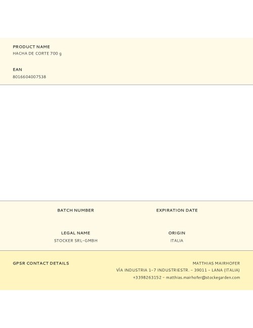 Hacha de corte 700 g