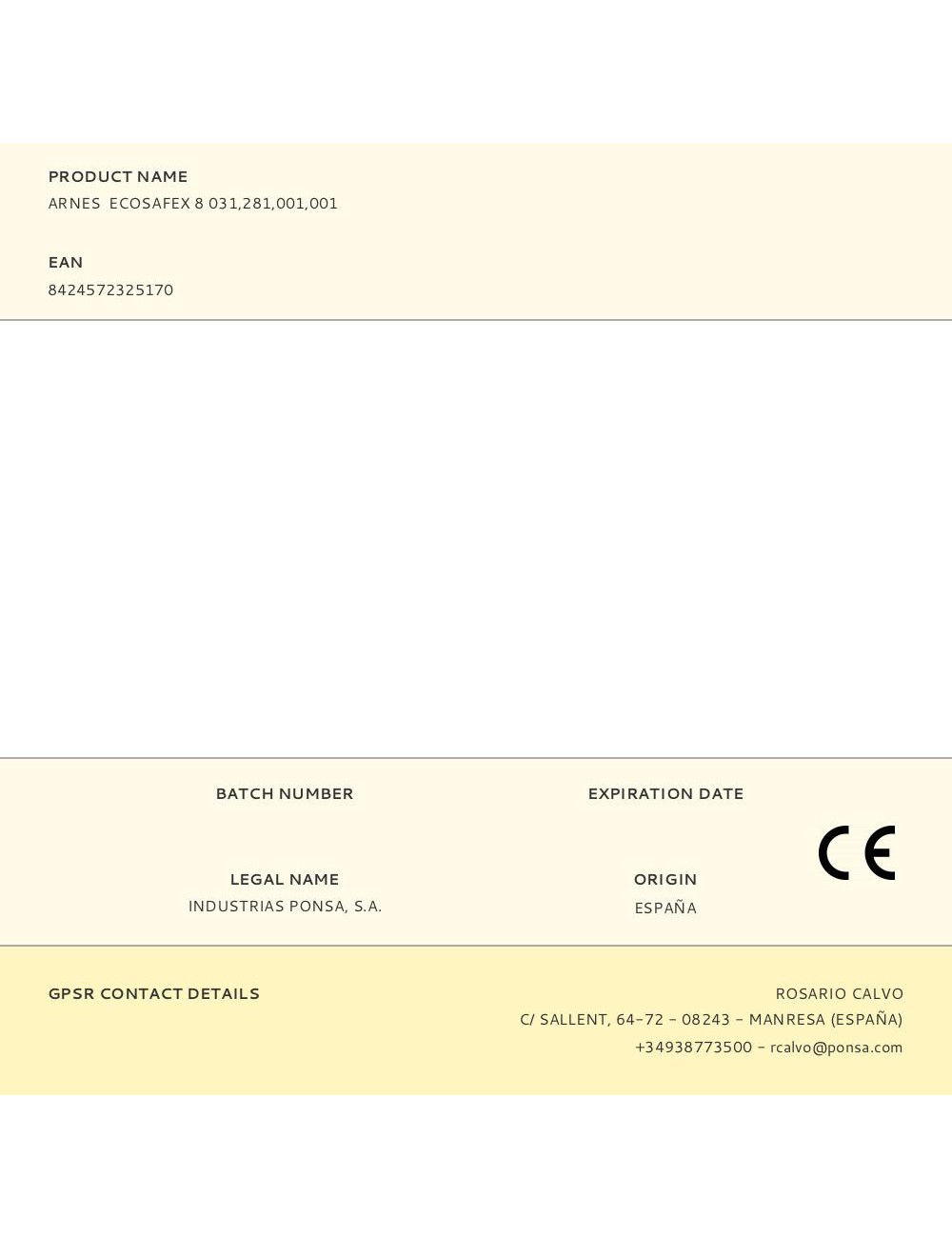 Arnes ecosafex 8 031,281,001,001