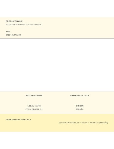 Suavizante cielo azul 60 lavados