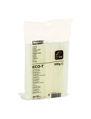 Barra de cola termofusible eco t, transparente, ø12 x 190 mm, 500 g