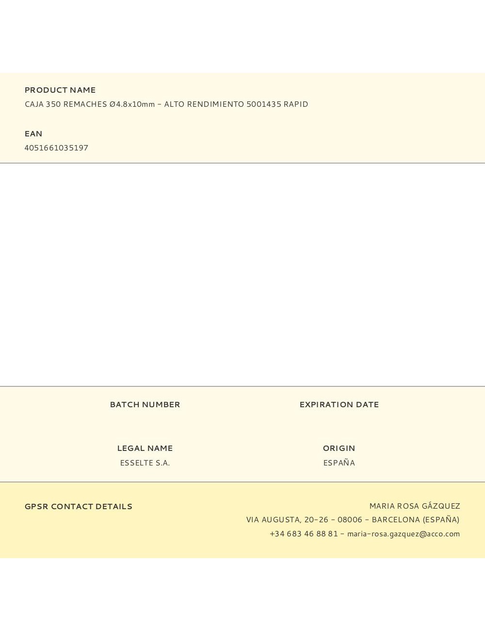 Caja 350 remaches ø4.8x10mm - alto rendimiento 5001435 rapid