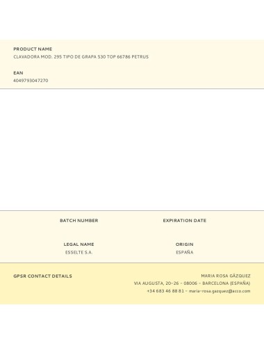 Clavadora modelo 295 tipo de grapa 530 top