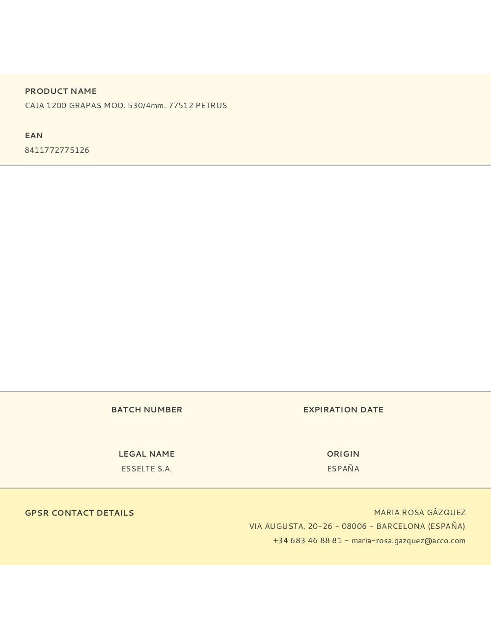 Caja 1200 grapas mod. 530/4mm. 77512 petrus