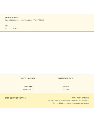 Caja 1200 grapas mod. 530/10mm 77515 petrus