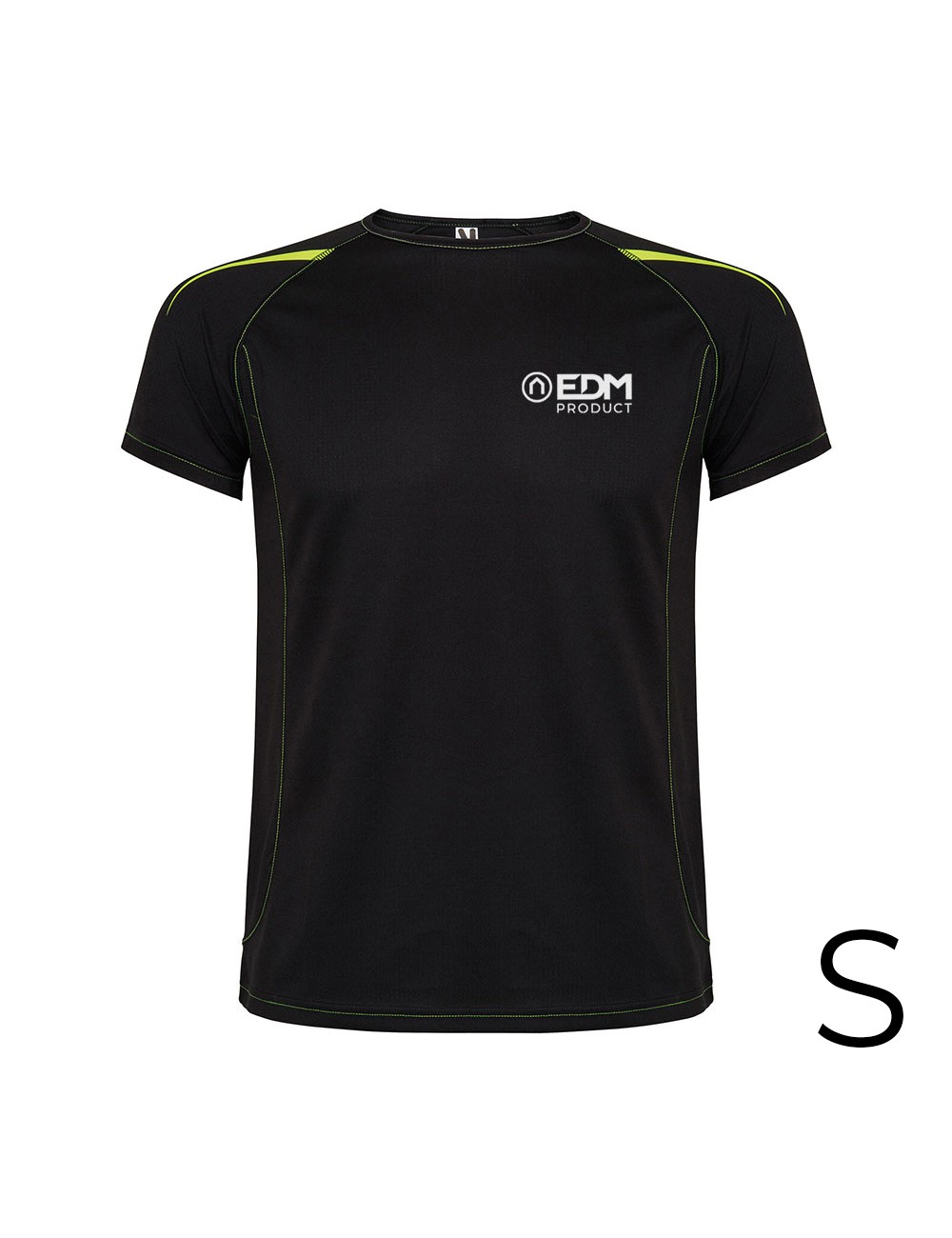 Camiseta deportiva negra talla-s roly