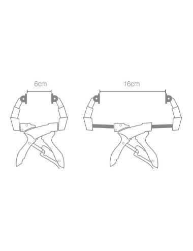 Pinza de presión extensible 16 cm