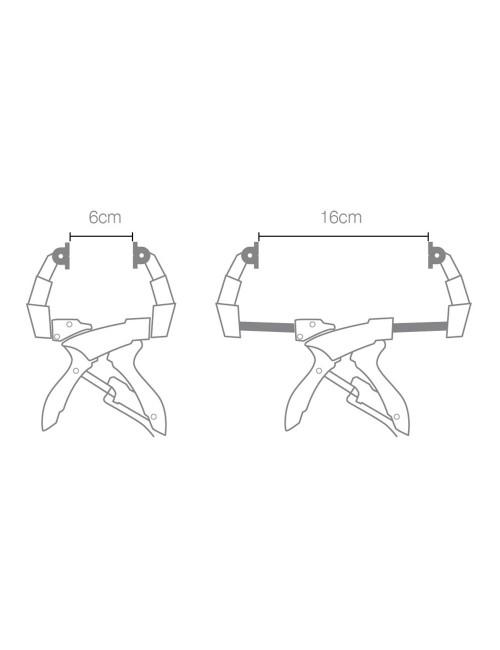 Pinza de presión extensible 16 cm