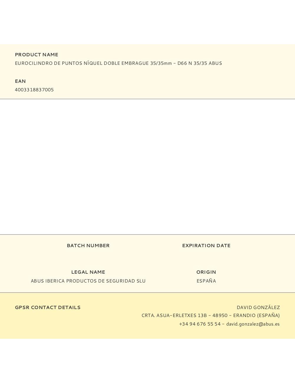 Eurocilindro de puntos níquel doble embrague 35/35mm - d66 n 35/35 abus