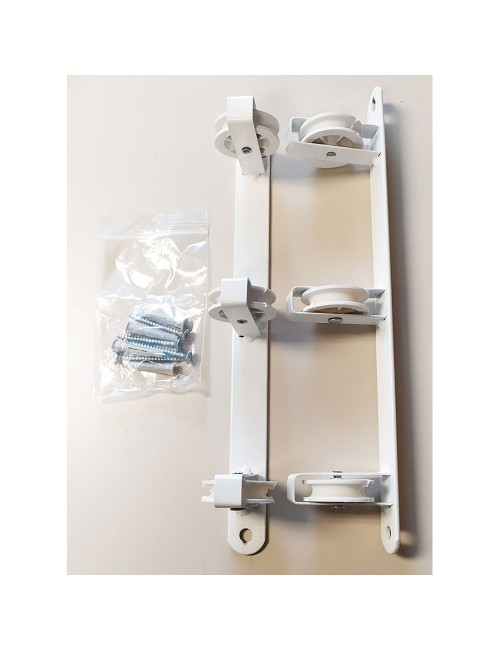 Tendedero de pared basic c/3 poleas blanco 37 x 5 x 5 cm