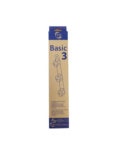 Tendedero de pared basic c/3 poleas blanco 37 x 5 x 5 cm