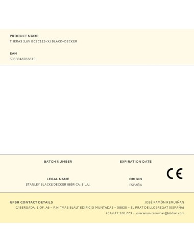 Tijeras 3,6v bcsc115-xj black+decker